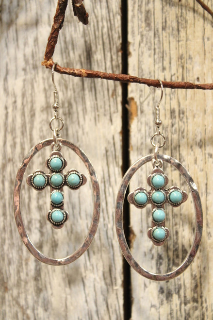 Watching Over Turquoise Earrings 