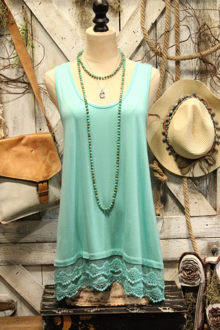 More Than A Gunny Sack Turquoise Tank