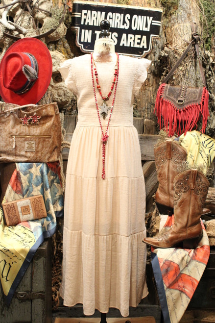 Old Town Beige Maxi Dress