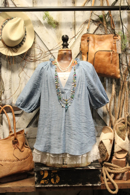 Coastal View Teal Blouse