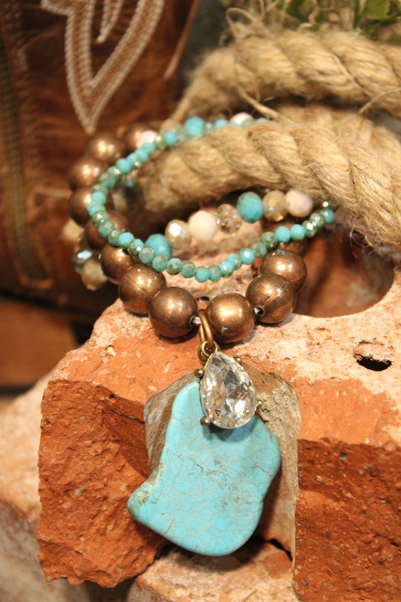 FG Double Grab Turquoise Bracelet Set