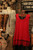 dark red knit plus size sleeveless lace top or dress tank extender