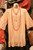 women's peach blouse with lace details and back zipper, farm girls fancy frills