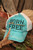 Born Free Turquoise Mesh Distressed Ball Cap