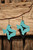 Farm Girls Texas Football Turquoise Earrings