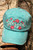 Blessed Distressed Turquoise Ball Cap