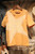 Meteor Shower Yellow Orange Distressed Casual Top