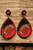 First Down Black Earrings