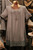 Women's stretchy sage layering tee with lace hem