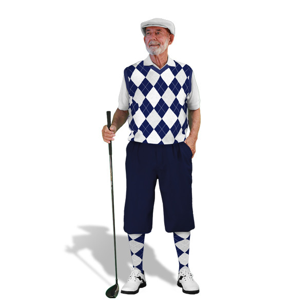 GOLFFICKERS THE GOLFING MACHINE セーター Mens Navy & White Sweater Outfit