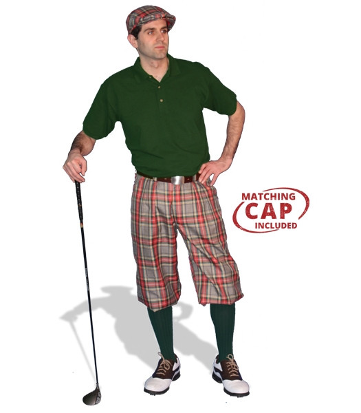 Mens Lumberjack & Dark Green Golf Knickers Golf Outfit