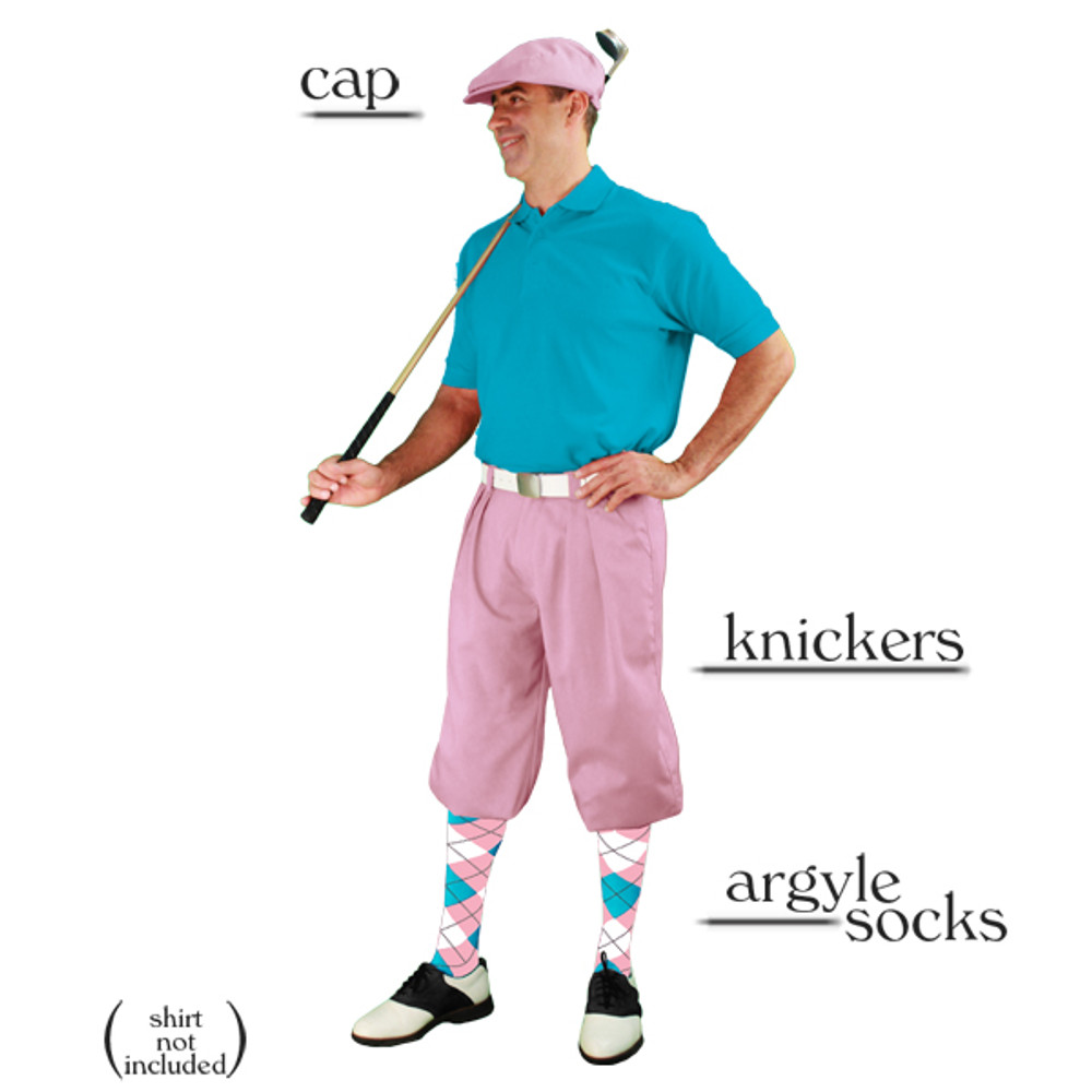 Golf Knickers - Mens Pink Start-in-Style Outfit
