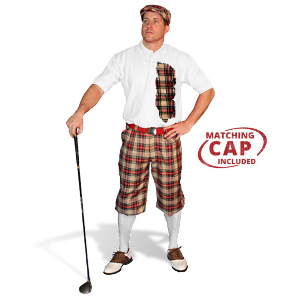 メンズウェア GOOLD GOLF ROCKERS PREMIUM CHECK SETUP Mens Plaid Graphic Augusta Golf Knickers Golf Outfit