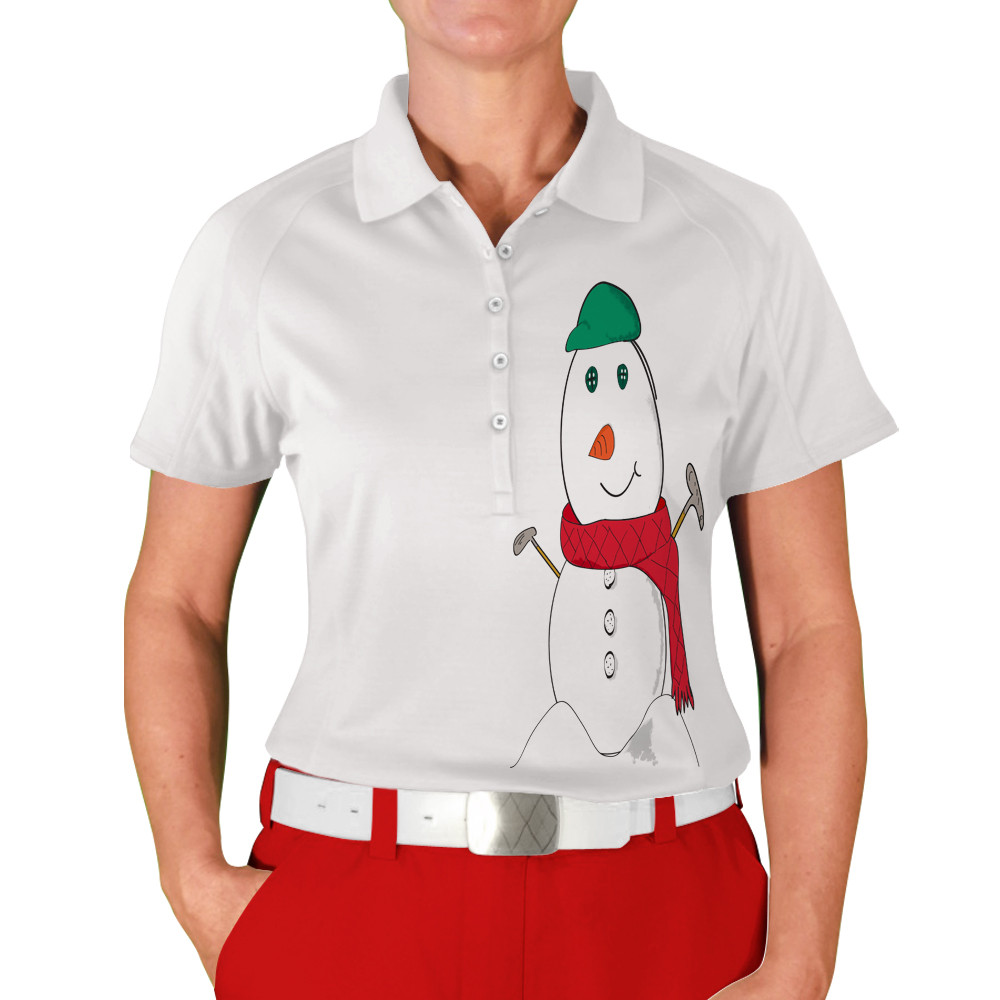 Christmas Golf Shirts | Ladies | Snow Golfer