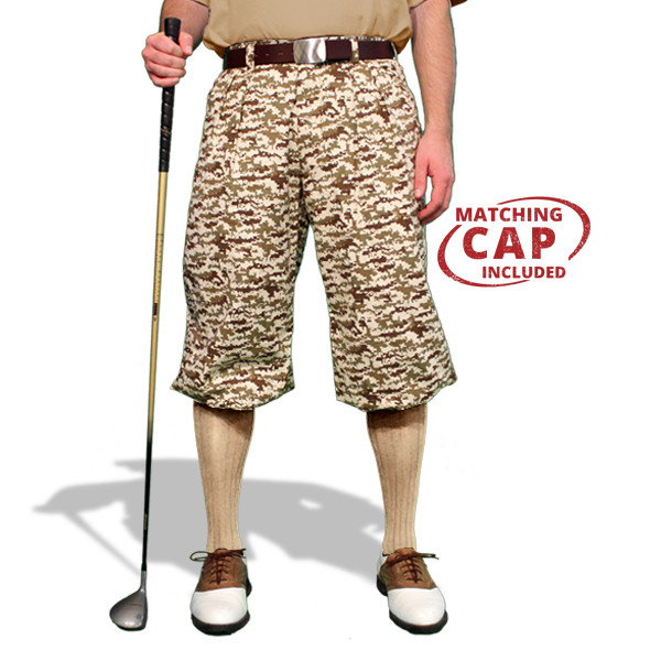 Camo Series Golf Knickers & Cap | Mens | Desert