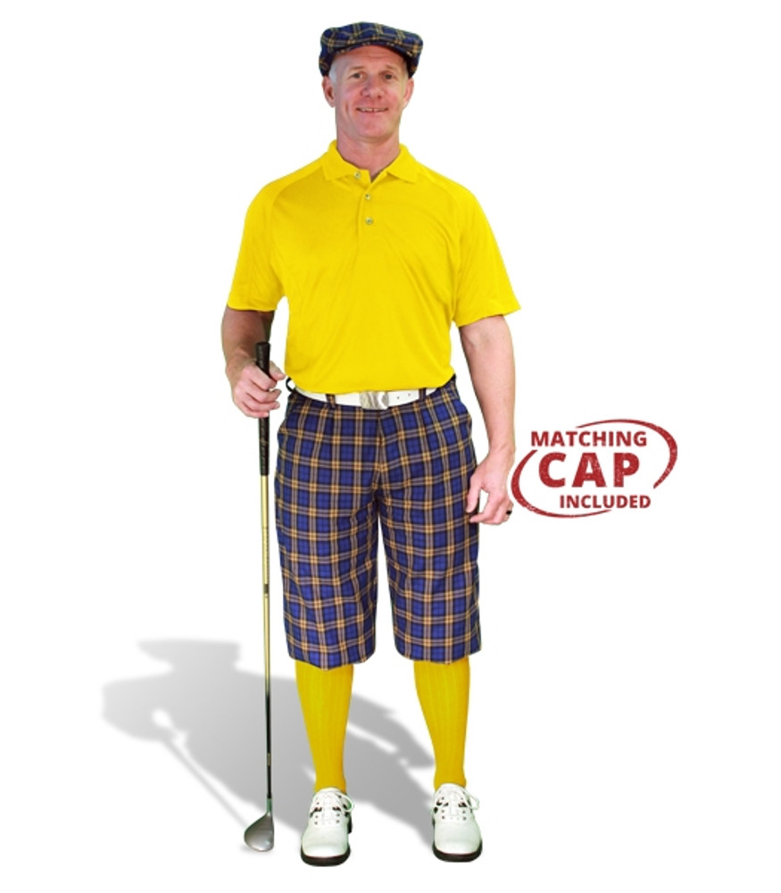 Mens Myrtle & Yellow Golf Outfit