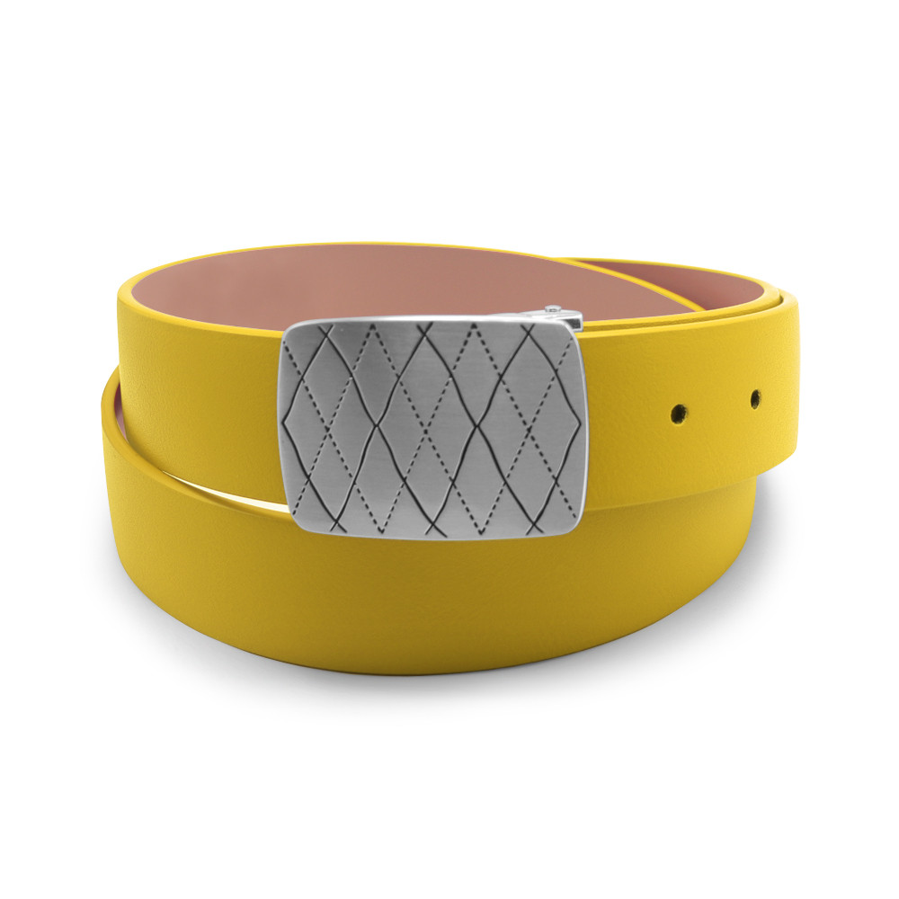 yellow golf belt