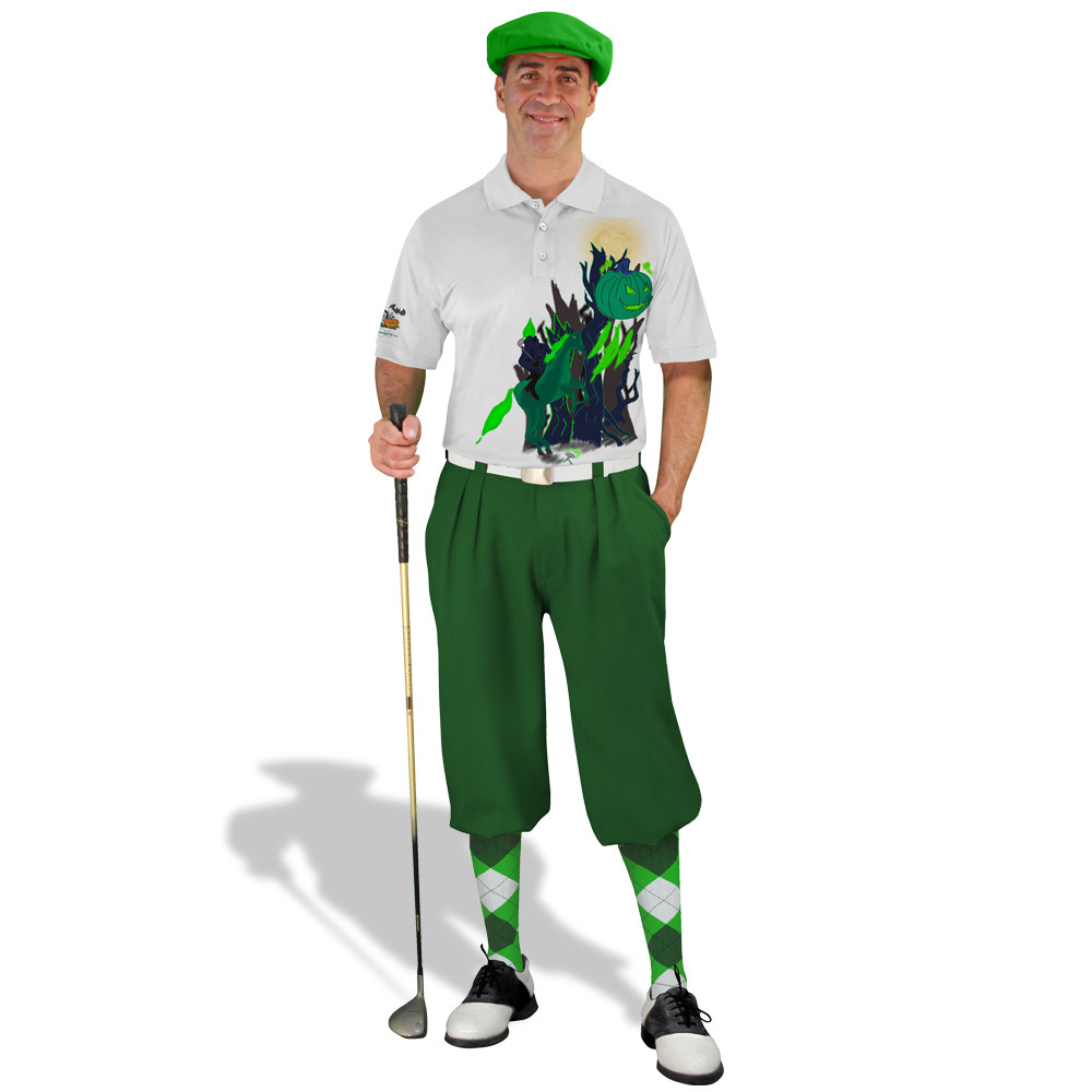 Golf Knickers Halloween Outfit - Headless Horseman Dark Green