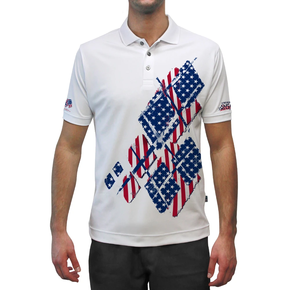 USA Patriot Heroes Golf Shirt - American Flag 250 Utopia