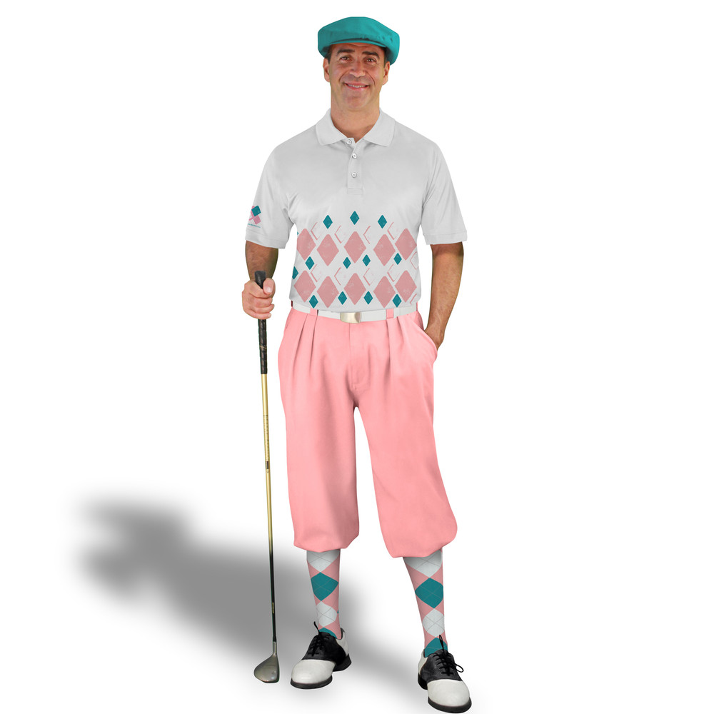 Golf Knickers Argyle Arcadia Outfit 6T - Pink/White/Teal