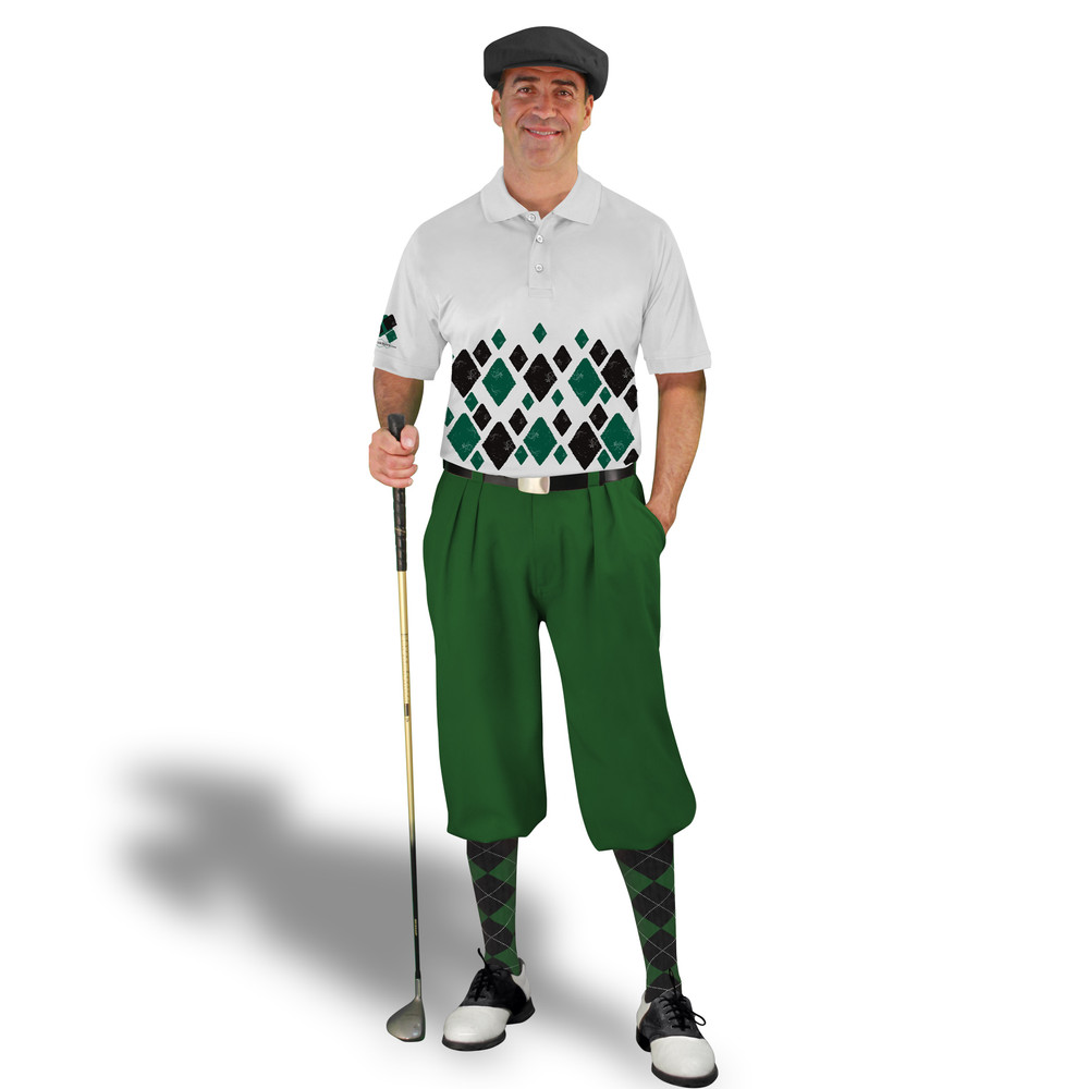 Golf Knickers Argyle Arcadia Outfit GG - Dark Green/Black