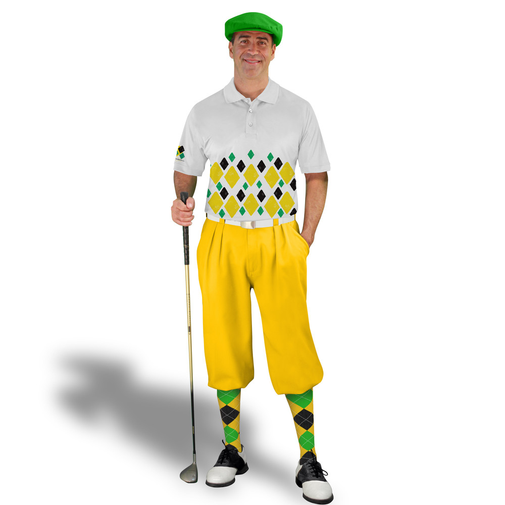 Golf Knickers Argyle Arcadia Outfit QQQ - Yellow/Lime/Black