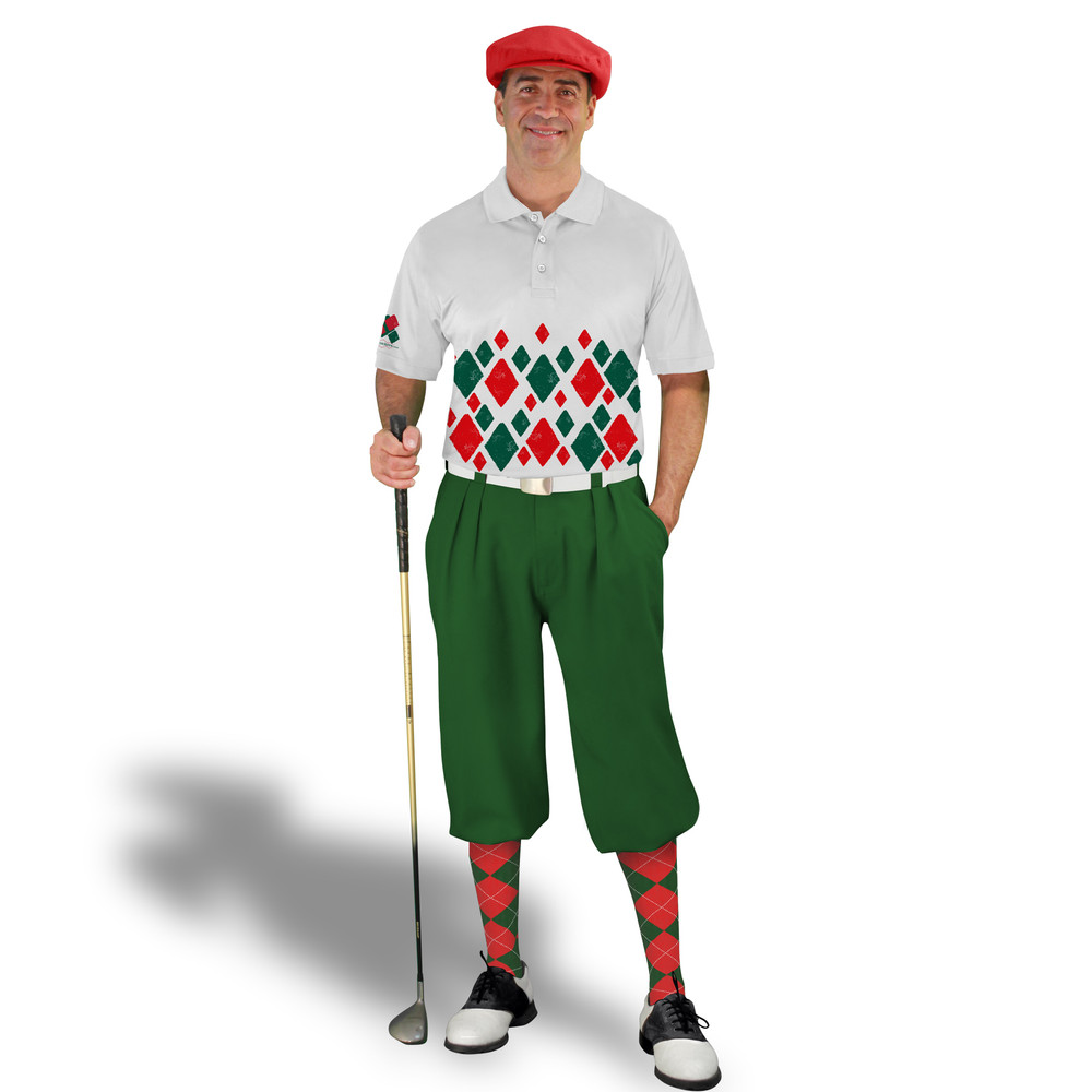 Golf Knickers Argyle Arcadia Outfit WW - Dark Green/Red