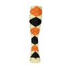 Mens Over the Calf Argyle Sock Natural, Black and Orange 360 View