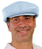 Mens Outdoor Sports Light Blue Microfiber Golf Cap Front