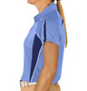Ladies Sports Microfiber Duel Tone Eagle Light Blue and Navy Blue Shirt Side