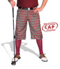Mens Outdoor Sports Acadia Plaid Golf Knickers with Maroon Socks and Shirt