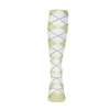 Mens Over the Calf Argyle Sock Natural and White 360 View