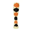 Youth Over the Calf Argyle Sock Natural, Black and Orange 360 View