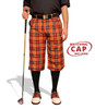 Mens Outdoor Sports Melbourne Plaid Golf Knickers Front with Black Socks and Shirt