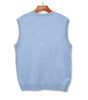 Mens Sweater Vest Solid Light Blue Back