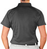 Ladies Sport Hybrid Microfiber Solid Black Golf Shirt Back