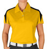 Ladies Sports Microfiber Duel Tone Caddie Yellow and Black Shirt Front