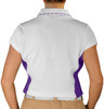 Ladies Sports Microfiber Duel Tone Clubman White and Purple Shirt Back