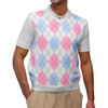 Argyle Sweater Vest - Mens White/Pink/Lt. Blue