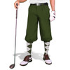 Mens Outdoor Sports Olive Cotton Golf Knickers Front