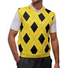 Argyle Sweater Vest & Socks - Signature Series - Mens Yellow and Black