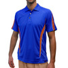 Mens Eagle Golf Shirt - Royal/Orange