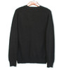 Mens Long Sleeve Sweater Solid Black Back