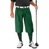 Mens Outdoor Sports Dark Green Microfiber Golf Knickers with Dark Green and Black Argyle Socks