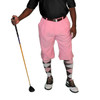 Mens Pink Microfiber Golf Knickers with Black, Pink and White Argyle Socks