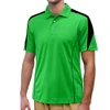 Mens Caddie Golf Shirt - Lime/Black