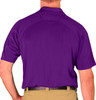Mens Sport Hybrid Microfiber Solid Purple Golf Shirt Back