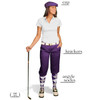 Golf Knickers - Ladies Purple Start-in-Style Outfit Golf Knickers - Ladies Purple Start-in-Style Outfit