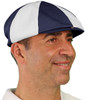 Mens Outdoor Sports Duel Tone Navy and White Cotton Ramie Golf Cap Side