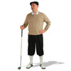 Mens Black, White & Khaki Long Sleeve Sweater Golf Outfit